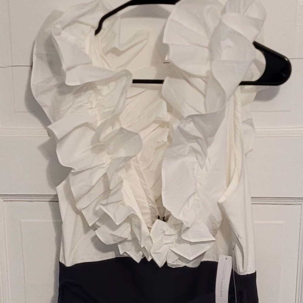 New York and Company Black and White Jumpsuit NWT Women's Large